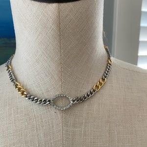 Two Tone Gold and Silver Choker